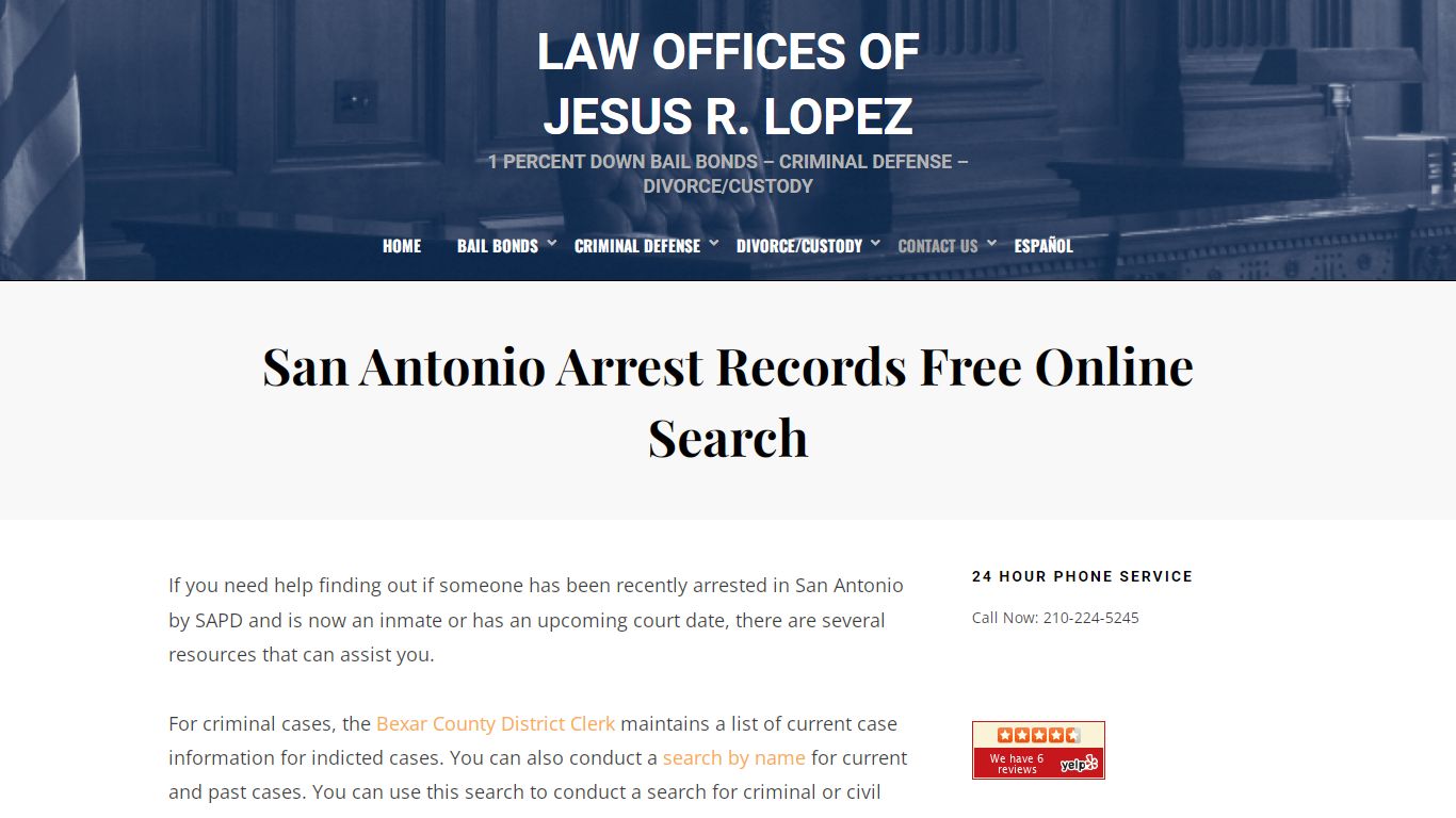 Arrest Records in San Antonio Bexar County Free Search